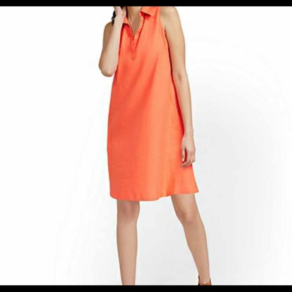 New York & Company Linen Blend Shift Dress NWT